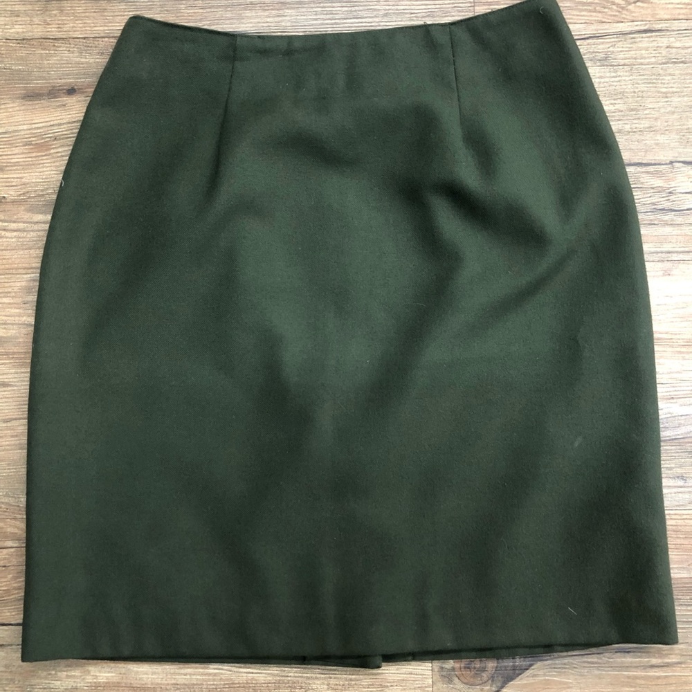 Olive green soft pencil skirt